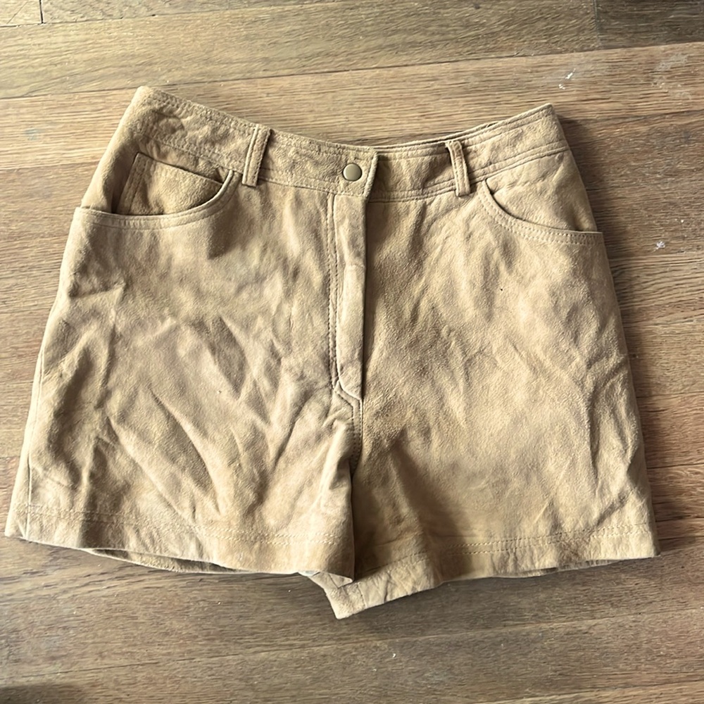 Vintage Vakko genuine suede high waisted shorts